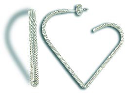 Cód.: BS1942 P Brinco de argola folheado a prata em forma de coração  Atacado: R$ 9,45  (unid.: par) Varejo: R$ 18,90  (unid.: par) Garantia: 1 ano após a data da compra Prazo de liberação: Até 48 horas (somente dias úteis)