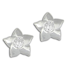 Cód.: BS2261 P Brinco folheado a prata em forma de flor com zircônia  Atacado: R$ 6,95  (unid.: par) Varejo: R$ 13,90  (unid.: par) Garantia: 1 ano após a data da compra Prazo de liberação: Até 48 horas (somente dias úteis)